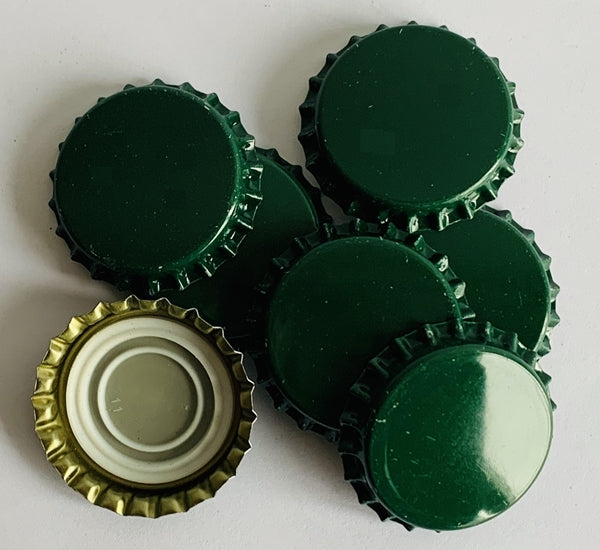 Kroonkurk 29mm geprofileerd groen 100st voor bier of cider