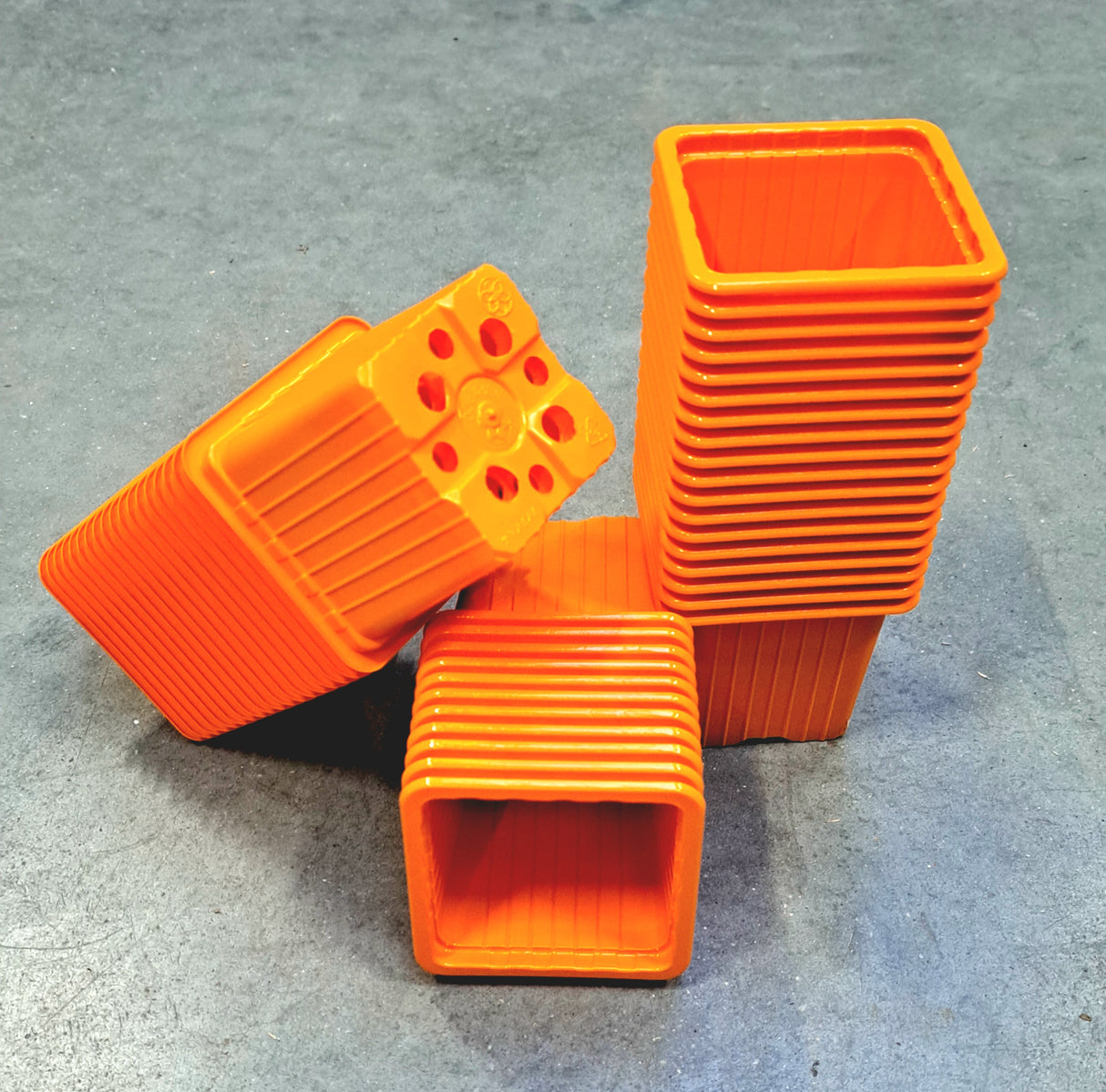 P7 Topf Gemüsegarten Pflanztöpfe ORANGE 7x7x6,5cm (Menge wählen)