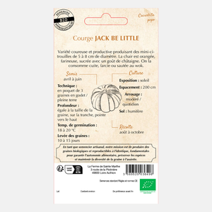 Citrouille 'Jack Be Little' BIO