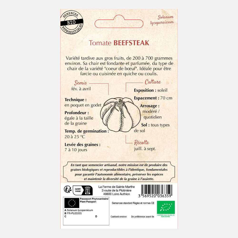 Tomate 'Beefsteak' BIO