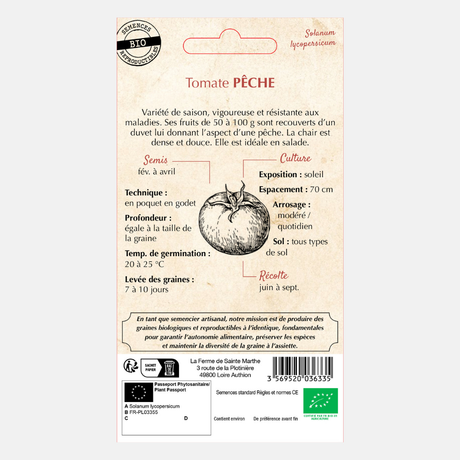 Tomate 'Pêche' BIO