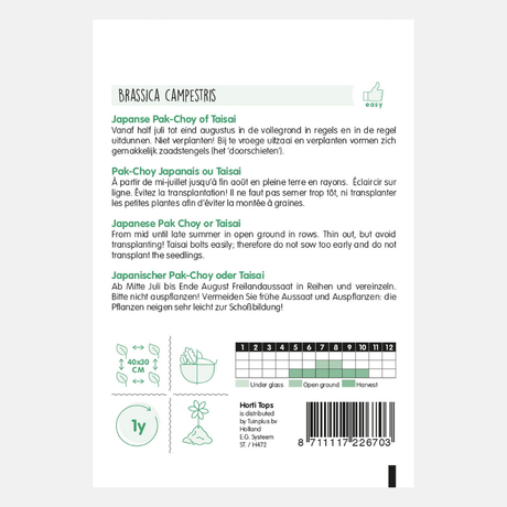Pak-Choy pak soi of Japanse Taisai - inh.: 1 gram