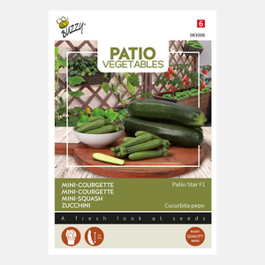 Mini Courgette 'Patio Star' F1 - geschikt voor in pot