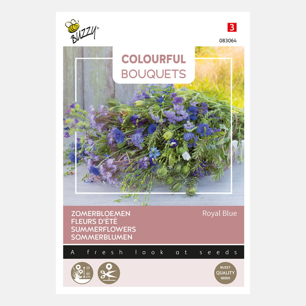 Bouquets colorés Buzzy®. Bleu royal