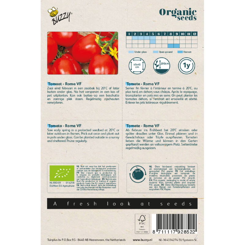 Buzzy Tomates Biologiques Roma (BIO)