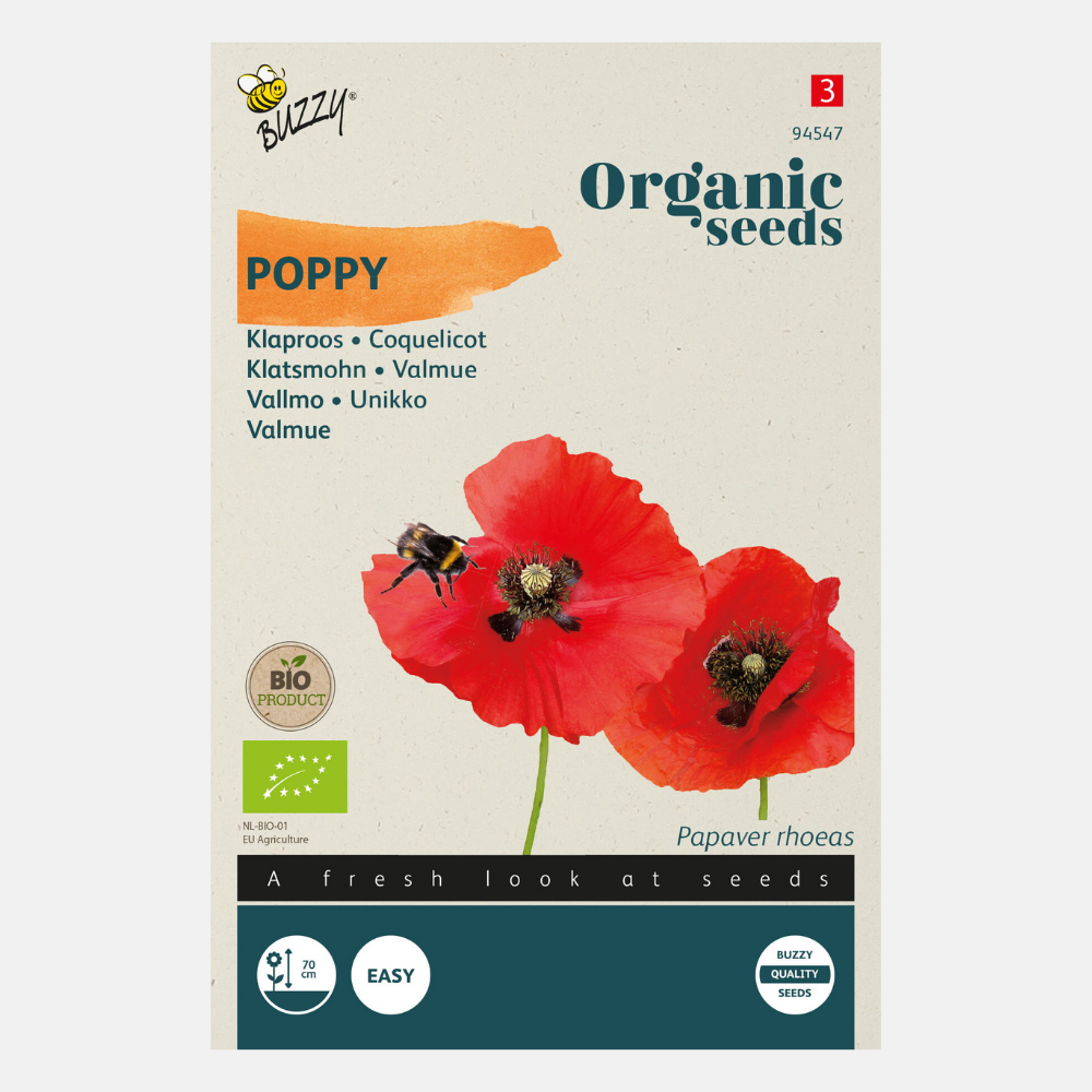 Papaver Klaproos Rood BIO