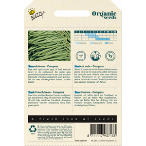 Buzzy® Organic Standard Green Beans Compass 50g (BIO)