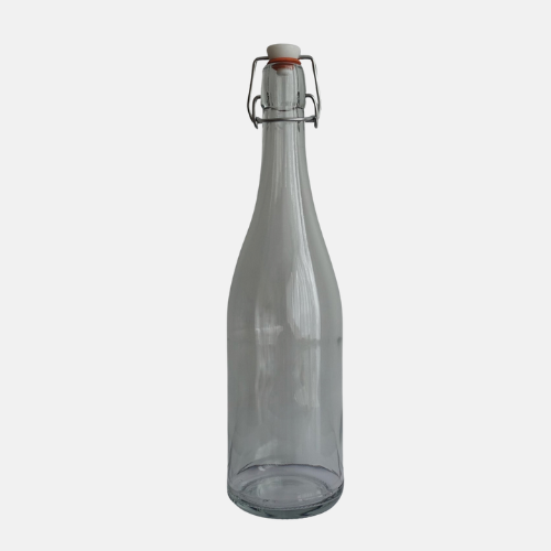 Bügelflasche 75cl rund mit Schwingarm