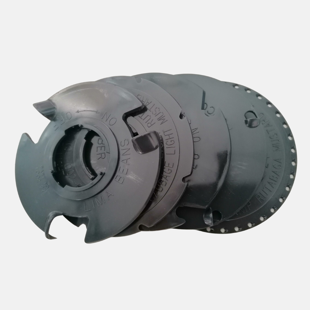 Extra set of 5 seed discs for Earthway seed drill