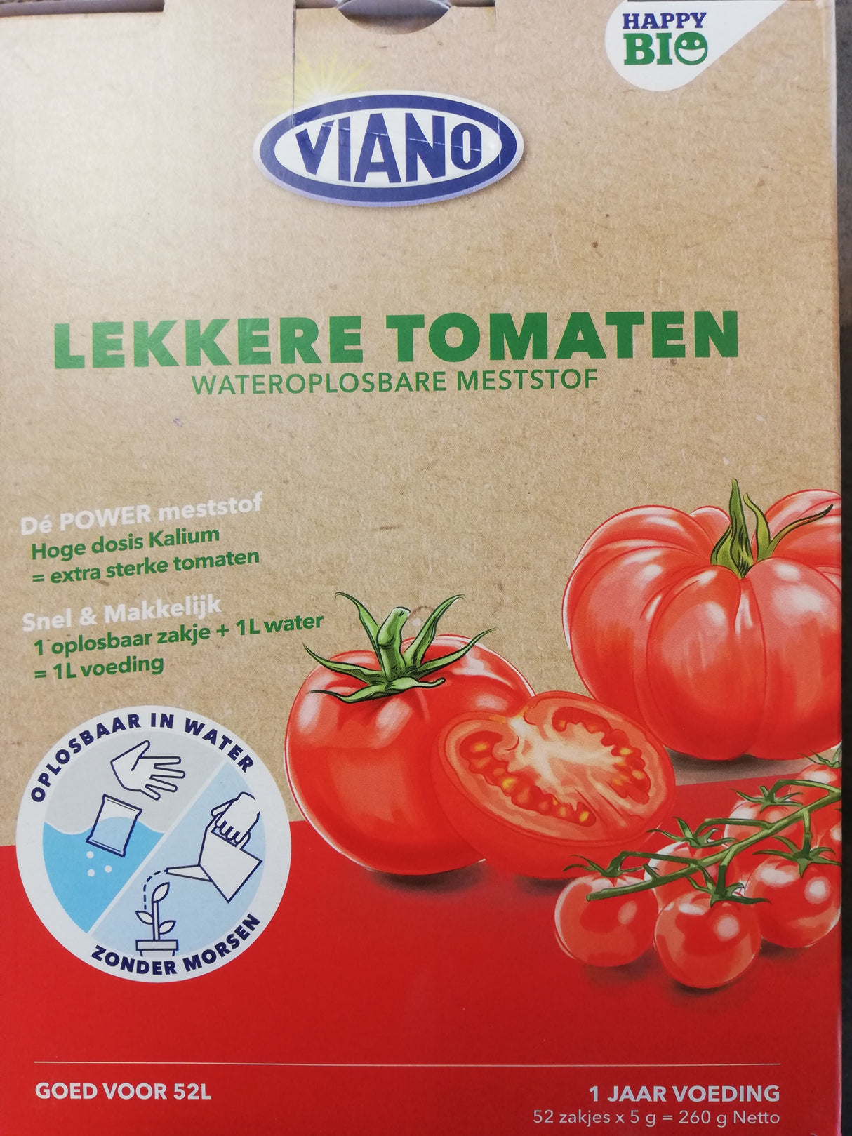 Löslicher HAPPY BIO-Dünger Leckere Tomaten – 52 Beutel