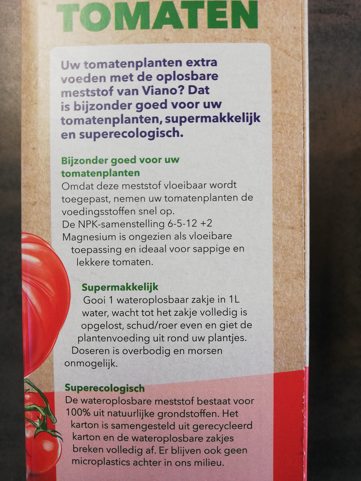 Oplosbare HAPPY BIO meststof Lekkere tomaten - 52 zakjes