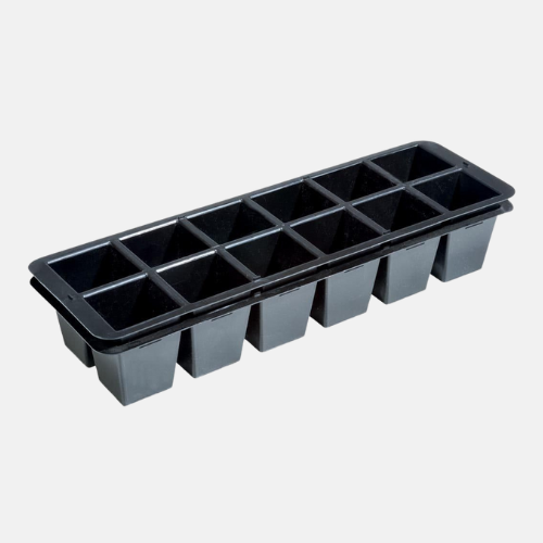 Petit bac à semis 12 trous plastique dur - 36,5x13x6 cm (lot de 2)