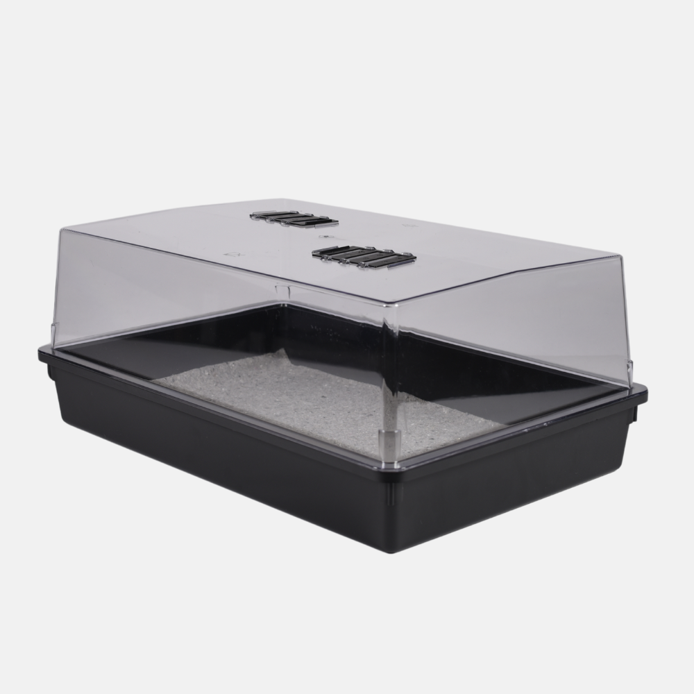Grow-Gewächshaus XXL 59 x 39 x 27 cm mit oder ohne Lampen/Heizung (Optionen wählen)