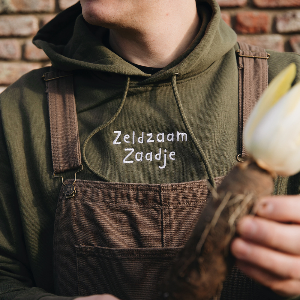 Trui - Zeldzaam zaadje geborduurd