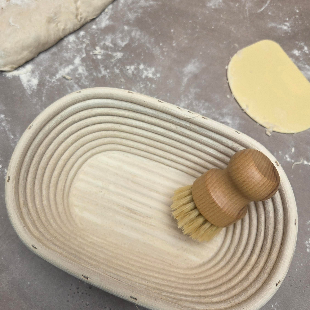 Schoonmaakborsteltje voor rijsmandjes
