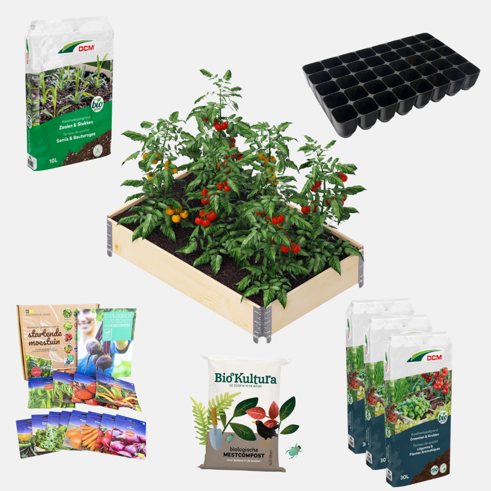 Bac potager surélevé / bord de palette en bois non traité (120x80x19,5cm)