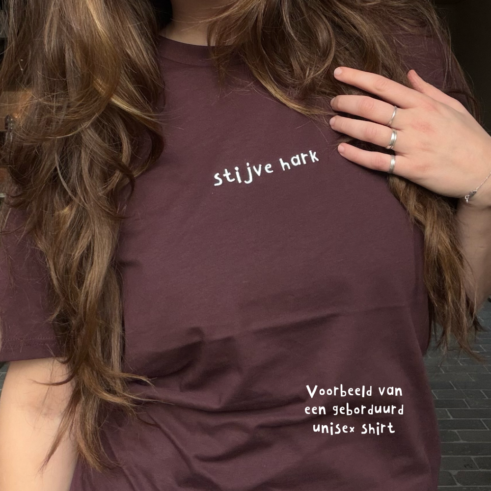 Unisex t-shirt - Zuurpruim geborduurd