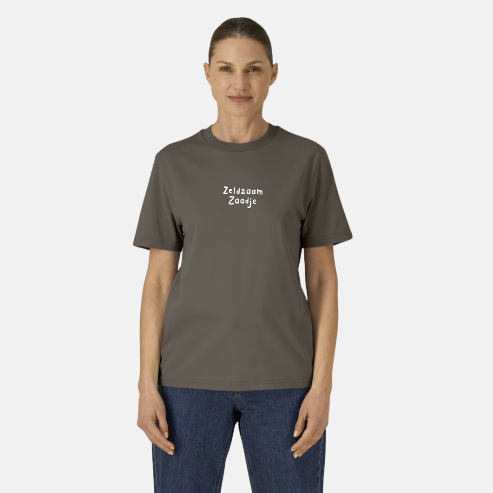 Unisex t-shirt - Zeldzaam zaadje geborduurd