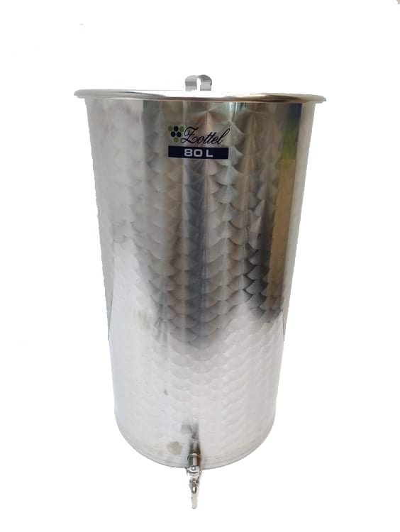 Cuve inox 80 litres avec couvercle flottant, pompe, pneu et joint d'eau