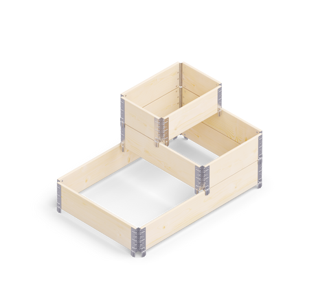 Verhoogde moestuinbak / palletrand (80x 120 cm)