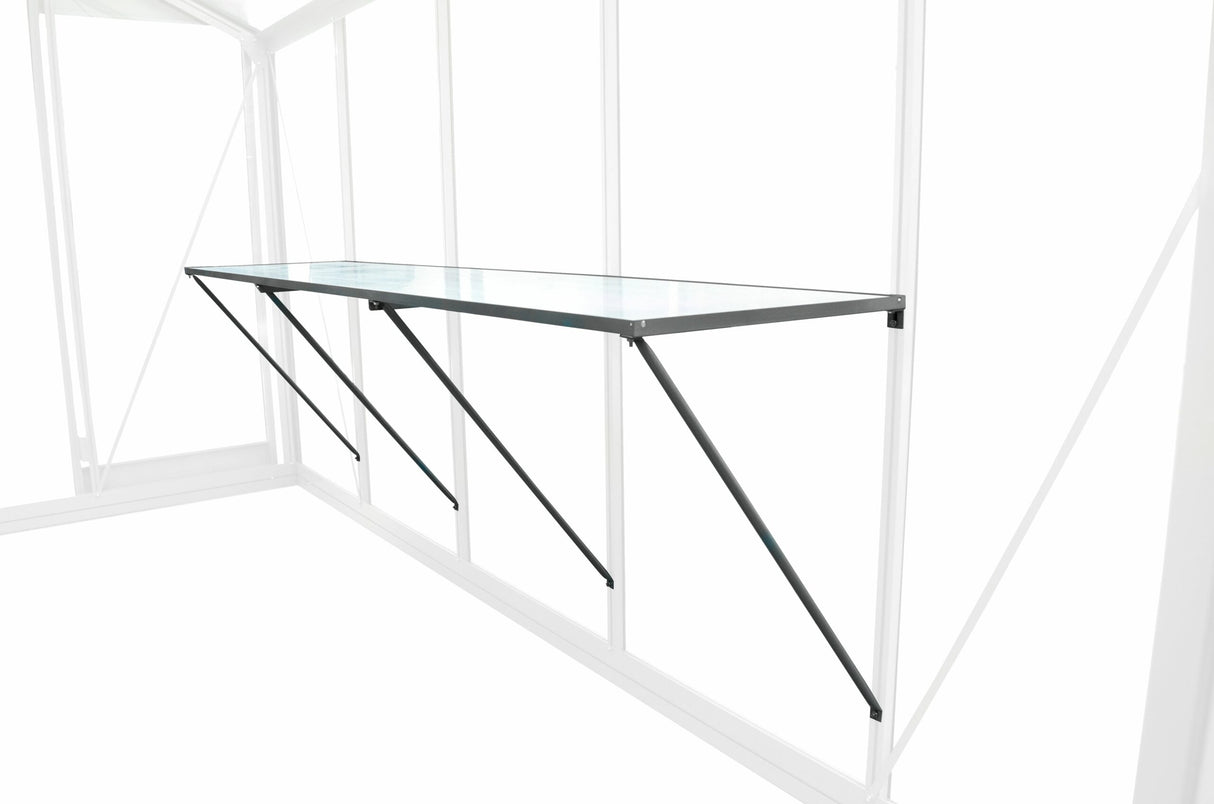 ACD Universele werktafel met inleg (225 x 52 cm) - aluminium, niet gelakt