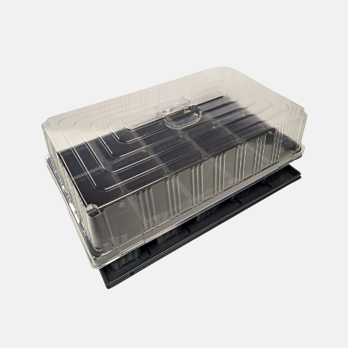 Seed tray hard plastic 31x53x10 cm - 15 holes