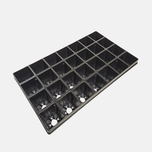 Seed tray hard plastic 31x53x8.5 cm - 28 holes