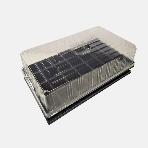 Seed tray hard plastic 31x53x8.5 cm - 28 holes