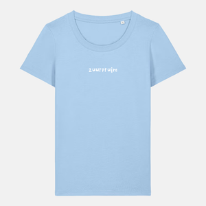 Dames t-shirt - Zuurpruim geborduurd