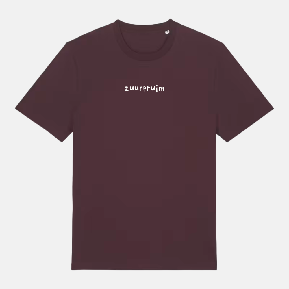 Unisex t-shirt - Zuurpruim geborduurd