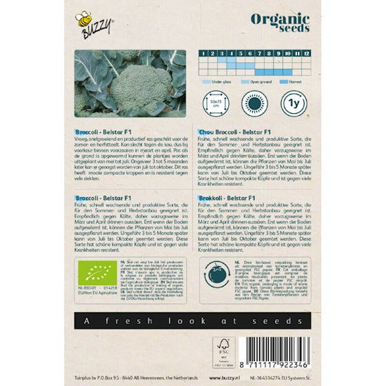 Buzzy Organic Broccoli Belstar F1 (BIO) - inh.: 25 zaden