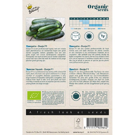 Buzzy Organic Zucchini Dunja F1 (BIO) – Inhalt: 7 Samen