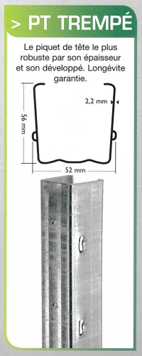 Wijngaard eindpaal Cugnart PT 270 cm