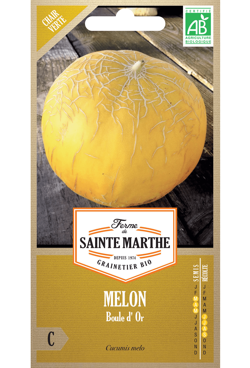 Graines de Melon 'Boule d'or' Bio