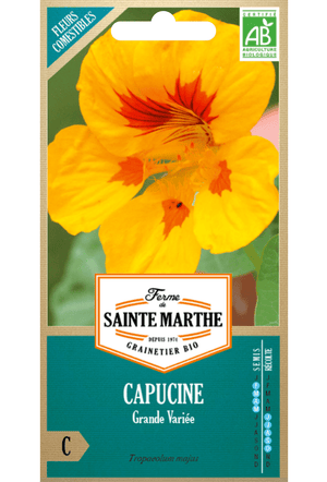 Capucine (Tropaeolum) grandes graines BIO mélangées