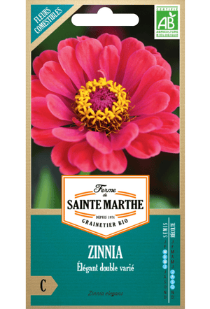 Zinnia Elegans doppelt gemischte BIO-Samen