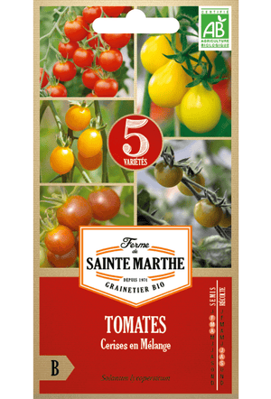 Mélange de tomates cerises 5 types de graines BIO