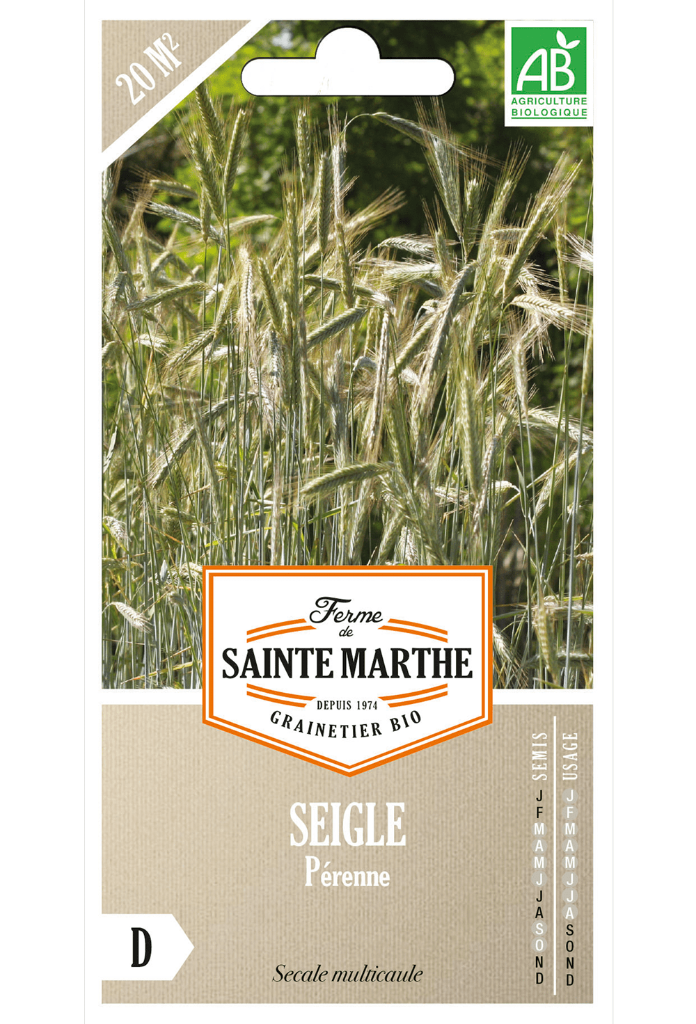 Seigle vivace - pour 20 m² Graines BIO