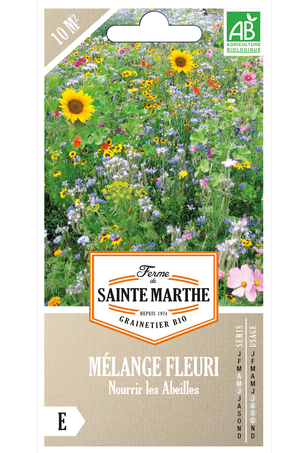 Mélange de fleurs annuelles pour abeilles - pour 10 m² Graines BIO