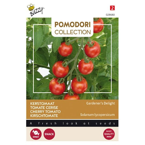 Buzzy Pomodori. Kerstomaat Gardeners Delight (Cherry) - inh.: 0.1 gram