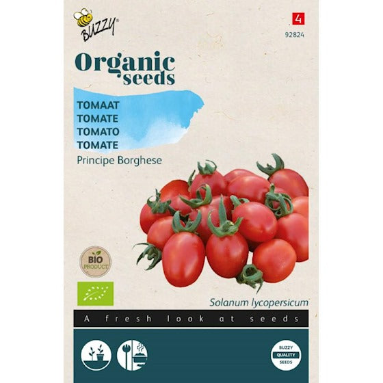 Tomates biologiques Buzzy 'Principe Borghese' (BIO) - contenu: 0,2 gramme